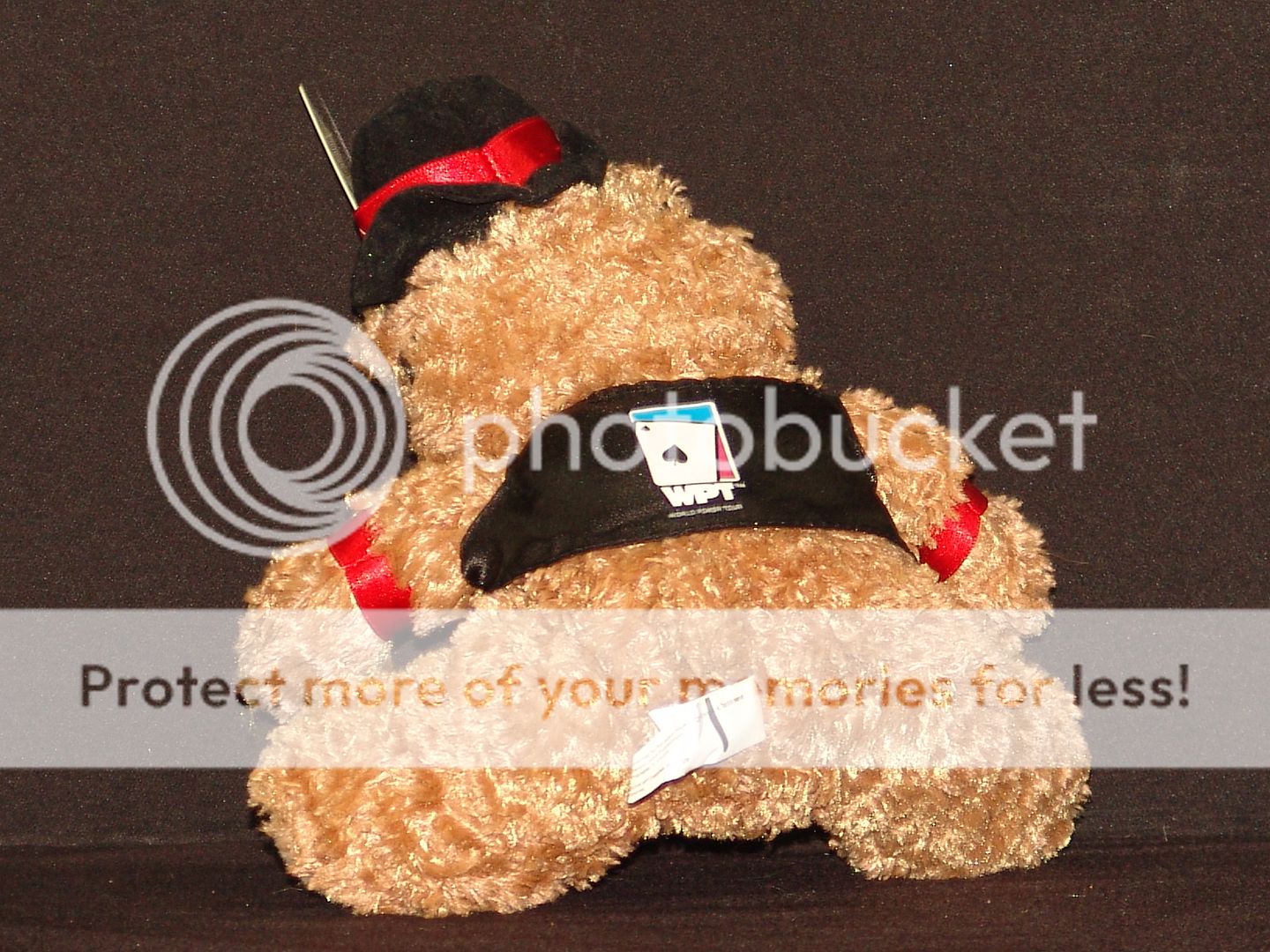 wpt world poker tour 2006 dealer ace of spades lucky bear plush